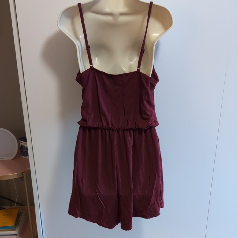 MeUndies Maroon Women's Pajama Romper - Picture 2 of 2